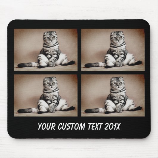 Tapis De Souris 4 Photo Collage textuel - Choisir une couleur d'ar (Devant)