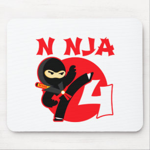 Tapis De Souris 4e anniversaire 4 ans Enfants Fête Petit Ninja 4