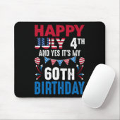 Tapis De Souris 4e Et oui c'est mon 60e anniversaire Patriot Améri (Avec souris)
