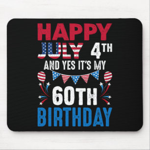 Tapis De Souris 4e Et oui c'est mon 60e anniversaire Patriot Améri