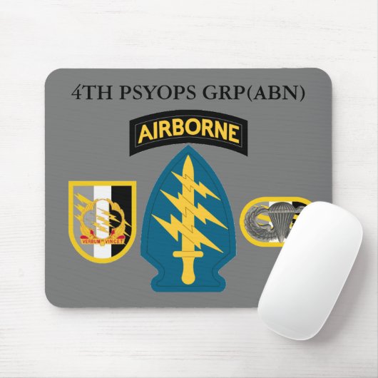 TAPIS DE SOURIS 4E GROUPE PSYOPS (ABN)  (Avec souris)