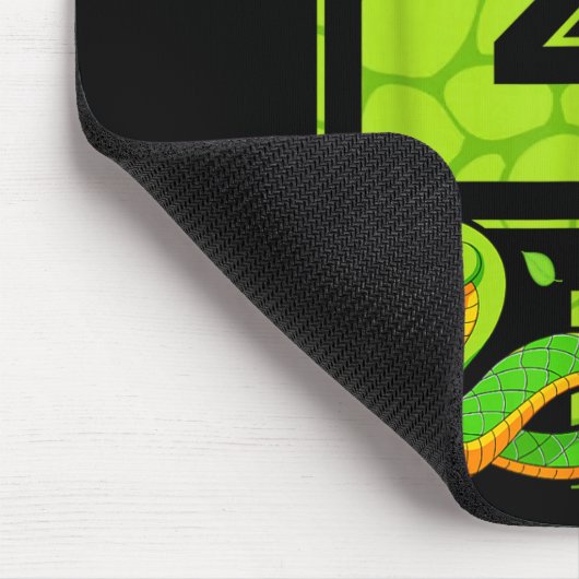 Tapis De Souris 4th Birthday Snake Lizard Reptile 4 Year Old Party (Coin)