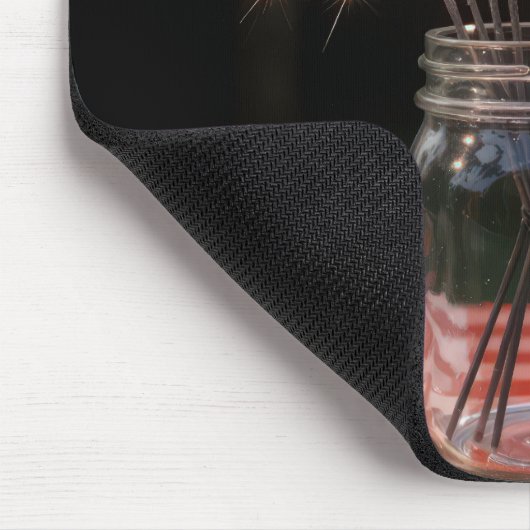 Tapis De Souris 4th Of July Sparklers With American Flag (Coin)