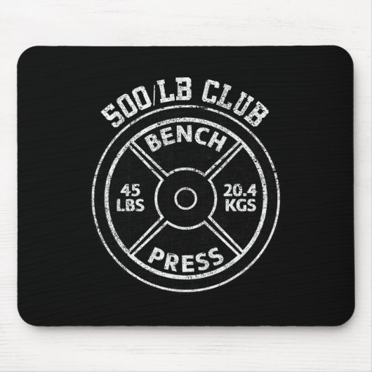 Tapis De Souris 500 Lbs Pound Bench Press Club Gym Weightlifting P (Devant)