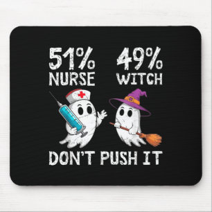 Tapis De Souris 51% infirmière 49% sorcière ne poussez pas trop