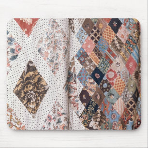 Tapis De Souris 53 : Détail d'un édredon de patchwork fait par M