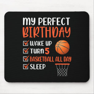 Tapis De Souris 5 ans Basketball Anniversaire fête 5e garçon Anniv