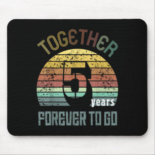 Tapis De Souris 5 ans de mariage pour couple assorti