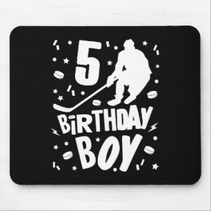 Tapis De Souris 5e anniversaire Garçon Hockey sur glace Enfants 5 