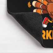 Tapis De Souris 5k On Turkey Day Funny Running Thanksgiving Turkey (Coin)
