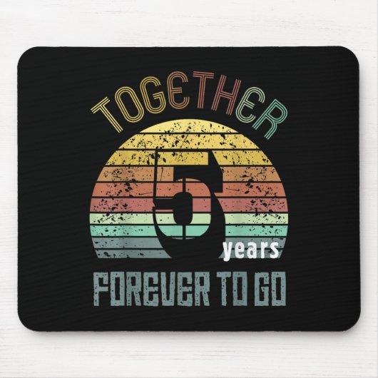 Tapis De Souris 5th Years Wedding Anniversary For Couple Matching  (Devant)