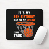 Tapis De Souris 5year old Happy 5th Birthday Basketball 5th Birthd (Avec souris)