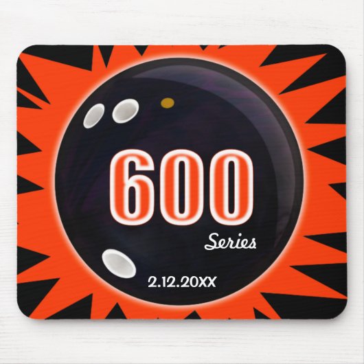 Tapis De Souris 600 Bowling Series, Black Ball avec Red Graphics, (Devant)