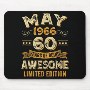 Tapis De Souris 60 ans super vintage mai 1966 60e anniversaire