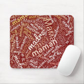 Tapis De Souris 60 mots pour 'Mère' dans différentes langues (Avec souris)