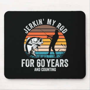 Tapis De Souris 60e Anniversaire Cadeau Pour Pêcheur Hommes Drôle
