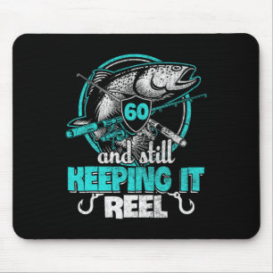 Tapis De Souris 60e Pêche drôle Anniversaire Chemise pêcheur Keepi