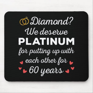Tapis De Souris 60ème anniversaire du Mariage I - Diamond Funny Co