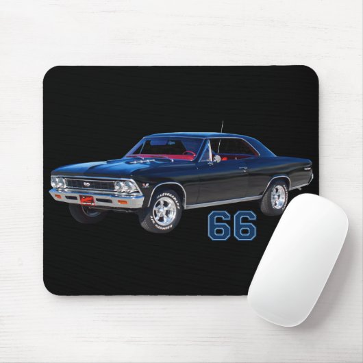 Tapis De Souris 66 Chevy Chevelle solides solubles Mousepad (Avec souris)
