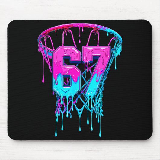 Tapis De Souris 67 Basketball Drip Six Seven Funny (Devant)