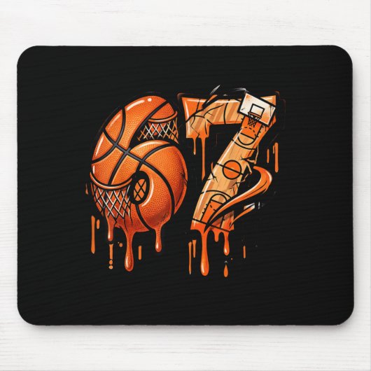 Tapis De Souris 67 Basketball Ice Cream Drip Six Seven  (Devant)