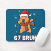 Tapis De Souris 67 Bruh Six Seven Meme Capybara Christmas Kids Boy (Avec souris)