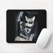 Tapis De Souris 67 Cat Wearing Sungles Gen Alpha Smoking Cat  (Avec souris)