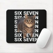 Tapis De Souris 67 Chat Drôle Six Sept Mème Génération Z Alpha Hum (Avec souris)