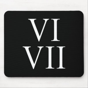 Tapis De Souris 67 chiffres romains Vi Vii drôle Six Sept Meme Mat