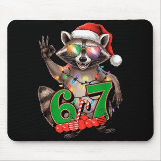 Tapis De Souris 67 Christmas Funny Raccoon Festive 6-7 Meme Boys G