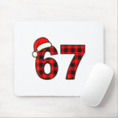 Tapis De Souris 67 Christmas Funny Six Seven Meme Brainrot Plaid S (Avec souris)