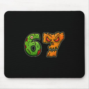 Tapis De Souris 67 Citrouille Zombie Six Sept Costume Mème Hallowe