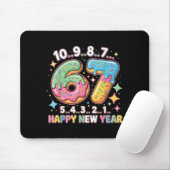 Tapis De Souris 67 Countdown Happy New Year 2026 Funny Donut Numbe (Avec souris)