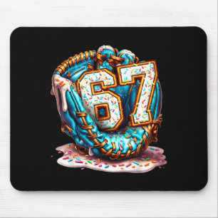 Tapis De Souris 67 Crème Glacée Goutte Drôle Six Sept Baseball