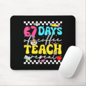 Tapis De Souris 67 Days Of Coffee Teach Repeat Funny Six Seven Mem (Avec souris)