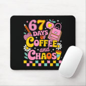 Tapis De Souris 67 Days Of School Coffee Lover 67th Day Of School (Avec souris)