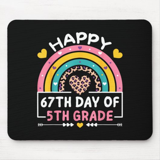 Tapis De Souris 67 Days Of School Happy 67th Day Of 5th Grade Teac (Devant)