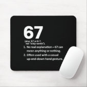 Tapis De Souris 67 Définition Drôle Six Sept Mème 6 7 (Avec souris)