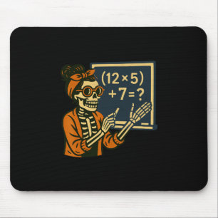 Tapis De Souris 67 Enseignant Halloween Squelette Six Sept Mème Ce
