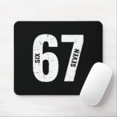 Tapis De Souris 67 Funny Meme Six Seven Retro  (Avec souris)