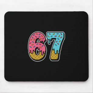 Tapis De Souris 67 Glace Dégoulinante Mème Drôle Six Sept Gen Alph