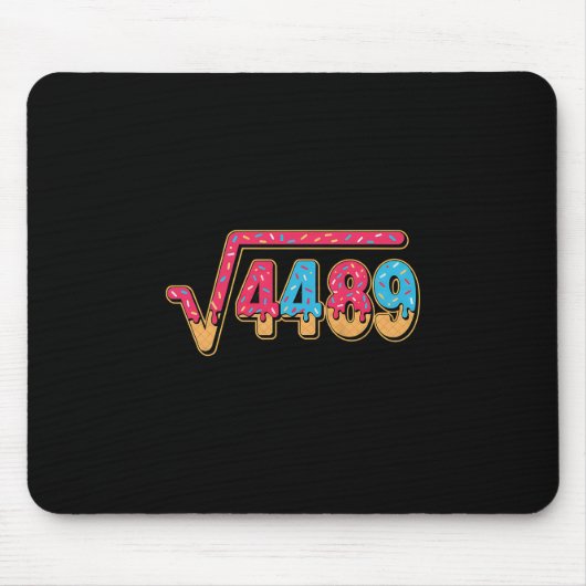 Tapis De Souris 67 Glace Goutte Meme Prof de Maths École Carré (Devant)