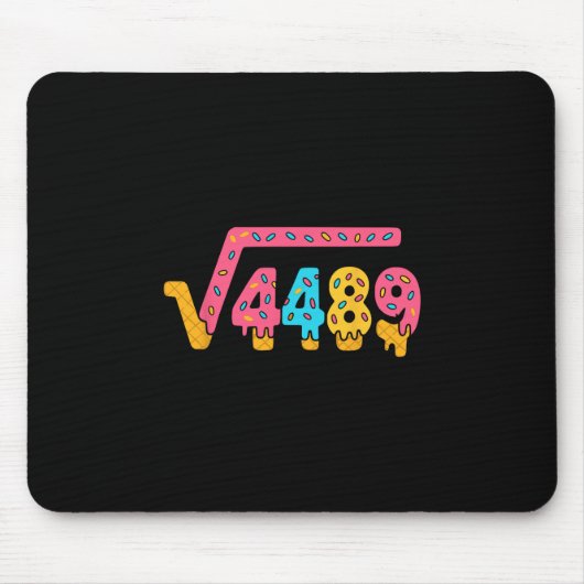 Tapis De Souris 67 Glace Meme Racine Carrée 4489 Argot Mathématiqu (Devant)