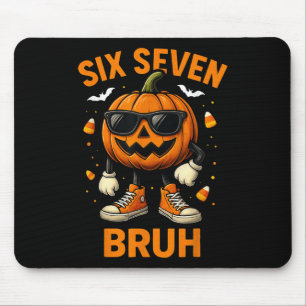 Tapis De Souris 67 Halloween Drôle Six Sept Mème Brainrot Citrouil