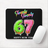 Tapis De Souris 67 Happy New Year's Eve Six Seven Funny 2026 Brain (Avec souris)