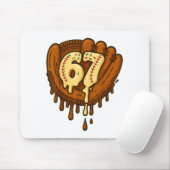 Tapis De Souris 67 Ice Cream Drip Funny Six Seven Baseball (Avec souris)