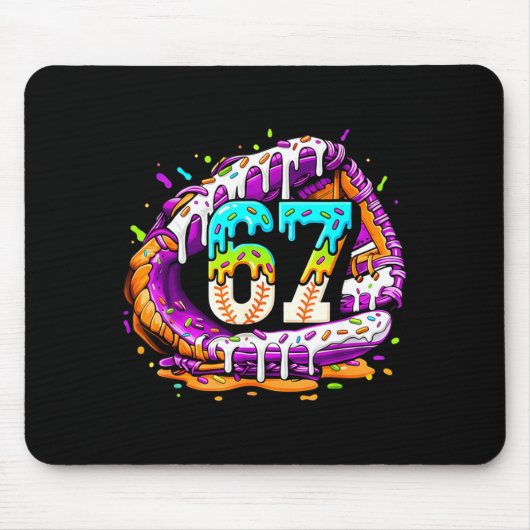Tapis De Souris 67 Ice Cream Drip Funny Six Seven Player 67th Birt (Devant)