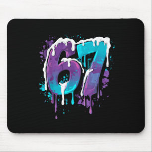 Tapis De Souris 67 Ice Cream Drip Meme Drôle Six Sept Gen Alpha S