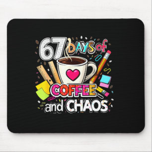 Tapis De Souris 67 Jours de Café et de Chaos Design Coloré