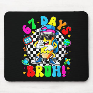Tapis De Souris 67 Jours D'école Drôle 67 Jours Bruh Dabbing Ensei